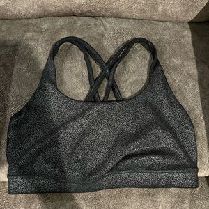 Lululemon Sparkle Black Energy Bra - size 6